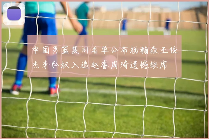 中国男篮集训名单公布杨瀚森王俊杰李弘权入选赵睿周琦遗憾缺席